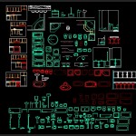 دانلود مبلمان سرویس بهداشتی اتوکد