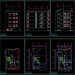 دانلود پلان آپارتمان 4 طبقه-4 واحده